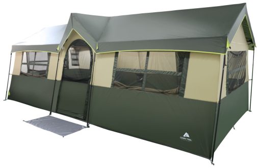 Ozark Trail Hazel Creek Tente de cabine 12 personnes, 3 chambres, vert