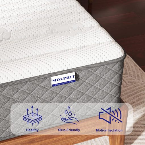 MOLPHIT Oeko-TEX Certified Mattress 90 x 190 cm, Thickness 25 cm, Independent Pocket Sprung Mattress, Adult and Children's Bed Mattress, Single Mattress, Perfect Support, Durable and Quiet - Image 6