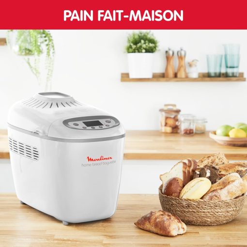 Moulinex Home Bread Baguette Roll Maker, 16 Programs, Even Results, Up to 1.5 kg Fresh Bread, Crispy Plates, 3 Levels of Frying, OW610110, White - Image 10