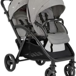 Joie - Evalite? Duo - Poussette Double - Siège Arrière Inclinable à Plat - Pliage Facile & Compact - Compatible Sièges Auto - Suspension 4 Roues - Harnais 5 Points SoftTouch - Dès la naissance