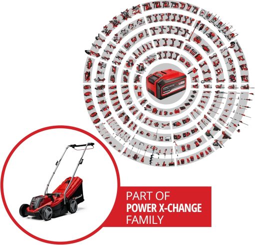 Einhell Tondeuse à gazon sans fil GE-CM 18/33 Li Kit Power X-Change (18V, Largeur de Coupe 33cm, Surface conseillée 200 m2) Livré avec Batterie 4,0 Ah et Chargeur - Image 6