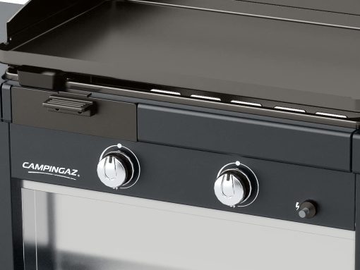 Campingaz Plancha EXB Plus, plancha au gaz sur chariot, grill gastronomique avec plaque en acier émaillé et 2 br?leurs, puissance 7500 W, pour des grillades méditerranéennes, Noir - Image 8