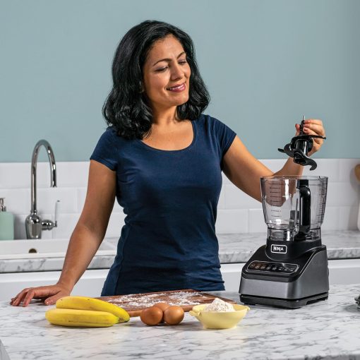 Ninja Robot de cuisine avec 4 programmes automatiques ; hacher, réduire en purée, trancher, mélanger, et 3 vitesses manuelles, bol de 2,1L, 850W, lave-vaisselle, noir BN650EU - Image 5