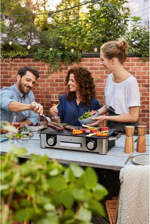 WMF Master-Grill électrique, 2400W, Grande surface 28x50cm, Revêtement antiadhésif, Plaques amovibles compatibles lave-vaisselle, Inox 18/10 Cromargan, Lono 0415280011 - Image 15