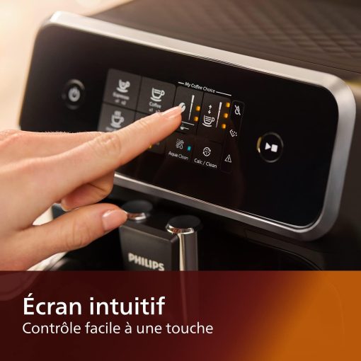 Philips Series 2200 Espresso Machine - Coffee Bean - LatteGo Milk Frother, 3 Coffee Specialties, Intuitive Touch Screen, Glossy Black (EP2231/40) - Image 6