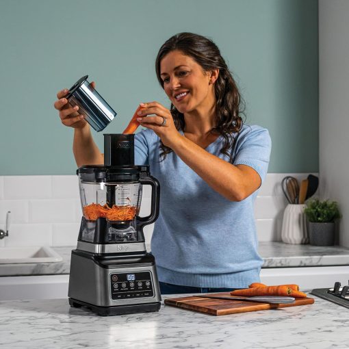 Ninja 3-in-1 Food Processor and Blender with 5 Programs: Mixer, Mixer Max, Chop, Mix, Puree, Bowl 1.8L, Jug 2.1L, Cup 700ml, 1200W, Dishwasher Safe, Auto-iQ, Black BN800EU - Image 8