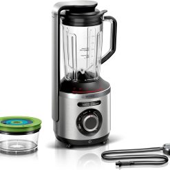 Bosch Electroménager - MMBV622M Blender sous vide VitaPower Série 8 – Grande préservation des vitamines – Gourde to go avec valve sous-vide – 1,5 L – 1000W - Argent/Noir
