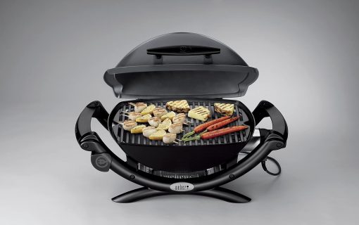 Weber Q1400 Barbecue électrique, surface de cuisson 43 x 32 cm, nomade, grille en fonte émaillée divisée en 2 parties, couvercle et cuve en fonte d'aluminium - Gris foncé (52020053) - Image 16