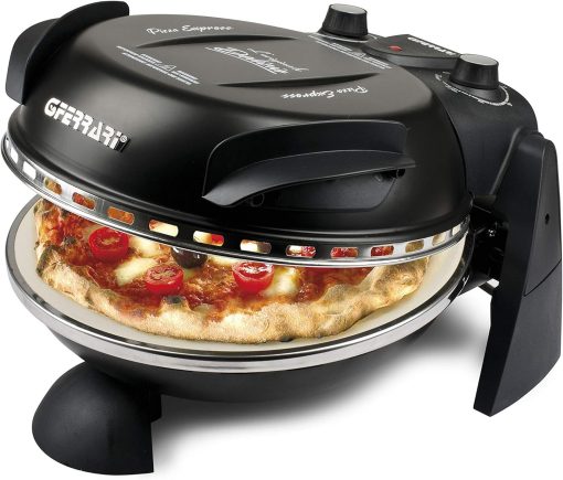 G3 Ferrari G10006 Pizza Express Delizia, 1200 W Pizza Oven, Adjustable Thermostat up to 400°C, Cooks Tasty Pizza in 5 Minutes, Double Resistance, Recipe Book and Spatulas Included - Black - Image 6