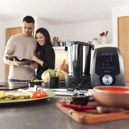 Cecotec Robot de Cuisine Mambo Black. 23 Fonctions, 10 Niveaux de Température, 1700W, 2,5 kg de Pate, Cruche de 3,3L, 10 Vitesses, Minuterie, Température Réglable de 37 °C à 120 °C - Image 16