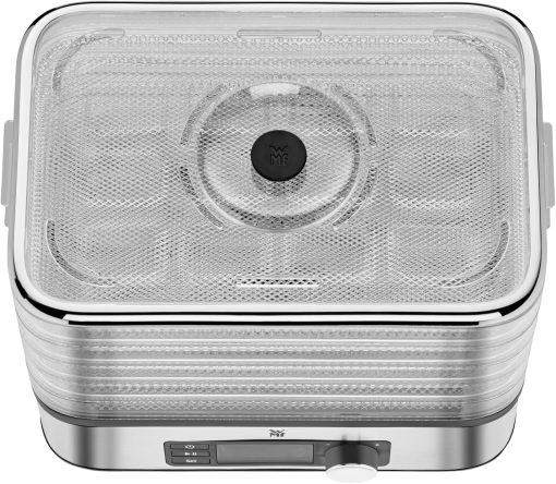 WMF KITCHENminis Dehydrator, 400 W, Stainless Steel, 5 Trays BPA Free, Programmable Dried Fruits, Vegetables, Dehydrated Mushrooms, Cereal Bars, Cromargan 0415250011 - Image 4