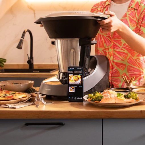 Cecotec Robot de Cuisine Mambo Black. 23 Fonctions, 10 Niveaux de Température, 1700W, 2,5 kg de Pate, Cruche de 3,3L, 10 Vitesses, Minuterie, Température Réglable de 37 °C à 120 °C - Image 18