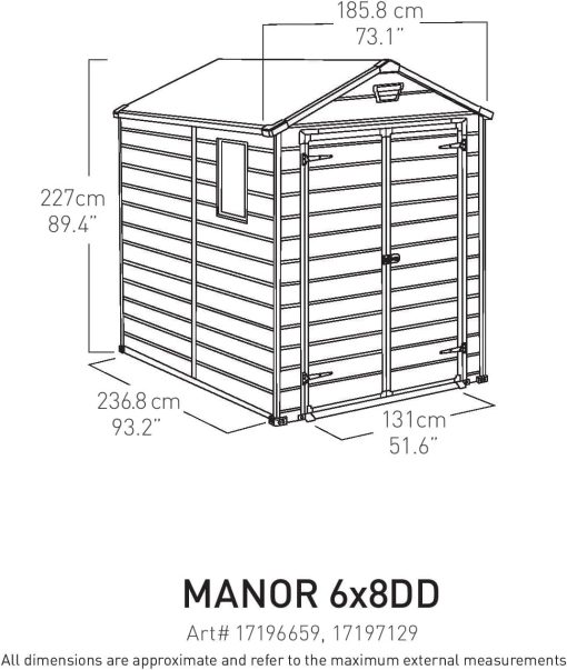 KETER - ABRI Manor 68-4,1m2 - Gris - Image 3