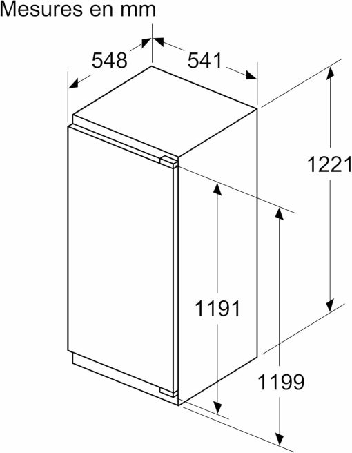 BOSCH KIR41VFE0, Série 4, Petit réfrigérateur, Encastrable, 122,5 x 56 cm, 204 L - Image 6