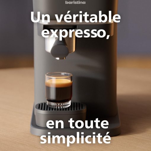 Philips Baristina Machine à expresso - Un véritable expresso, en toute simplicité - Compacte - 16 bars de pression - Broyeur intégré - Machine blanche avec porte-filtre blanc (BAR300/00) - Image 42
