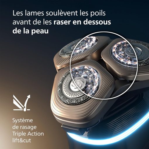 Philips Rasoir i9000 Prestige Ultra, Rasoir électrique 100% étanche, Technologie Skin IQ Pro, Système Triple Lift & Cut, Lames de précision NanoTech rotatives 360°, 5 modes de rasage, XP9401/38 - Image 28