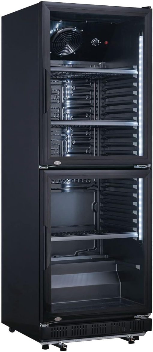 METRO Professional Réfrigérateur à Boissons GSC2360B, Acier/Verre, 62 x 63.6 x 175.3 cm, 347 L, avec Serrure, Noir - Image 3