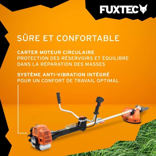 Fuxtec Débroussailleuse Thermique Professionnelle FX-PS152 52 cm3 3CV Système Anti Vibration - 2 en 1 Coupe-Bordure avec Tête de Coupe Double Fil et Lame 3 Dents Modèle Con?u pour Les Pros - Image 15
