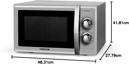 SCHNEIDER - SMW25VMS - Microwave - Grill - 25 liters - 900 watts - Vintage - Timer - Silver - Image 6