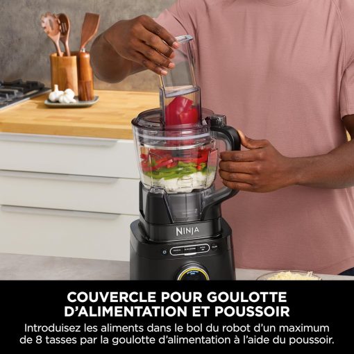 Ninja Detect Power Blender Processor Pro 3-en-1, mixeur 1200W, bol à mélanger, lame malaxeur, gobelet individuel, récipient, pétrir, mixer, hacher et mélanger, noir, TB401EU - Image 12