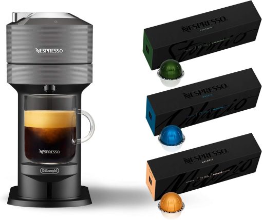 Nespresso Vertuo Next Coffee and Espresso Machine by De'Longhi with Milk Frother, 8 ounces, Dark Grey - Image 4