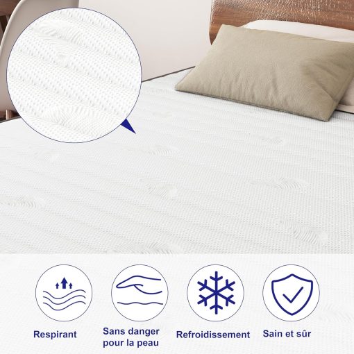 MOLPHIT Oeko-TEX Certified Mattress 90 x 190 cm, Thickness 25 cm, Independent Pocket Sprung Mattress, Adult and Children's Bed Mattress, Single Mattress, Perfect Support, Durable and Quiet - Image 8