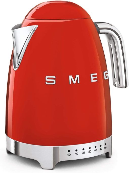 Smeg, Bouilloire à Température Variable KLF04RDEU 1,7 L, Plusieurs Température, Filtre Anticalcaire Lavable, Arrêt Automatique de Sécurité, Indicateur de Niveau d'Eau, Range Cable, 2400W, Rouge - Image 2