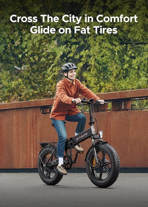 ENGWE EP-2 Pro Vélo électrique Pliable 20 × 4.0 Fat Bike Electrique 7 Vitesses avec Batterie Amovible 48V 13Ah Autonomie 120km Tout-Terrain & VTT & Plage & Neige - Image 16
