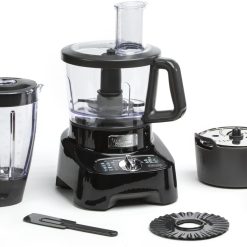Moulinex Robot multifonction, 1000 W, 28 fonctions, Bol 3 L, Blender 2 L, Hachoir, Disques pour raper et émincer, Lames inox titanium, Robot cuisine, DoubleForce FP821811