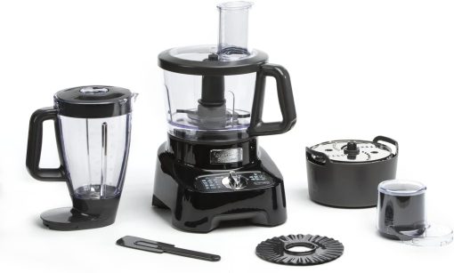 Moulinex Robot multifonction, 1000 W, 28 fonctions, Bol 3 L, Blender 2 L, Hachoir, Disques pour raper et émincer, Lames inox titanium, Robot cuisine, DoubleForce FP821811