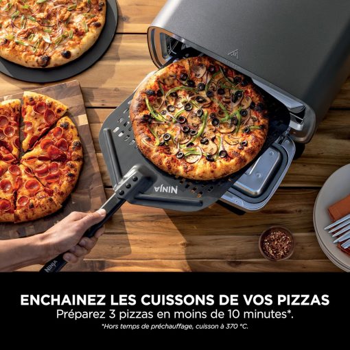 Ninja Woodfire 8-in-1 Electric Outdoor Pizza Oven, Rotisserie & Smoker BBQ with Grate, Pro-Heat Plate, Pizza Stone, Wood Pellets and Shovel, 6 Settings, Dark Orange OO101EU - Image 18