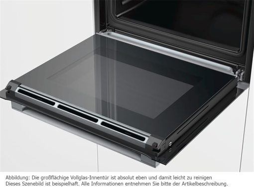 Bosch HBF133BR0 Série 2 - Four encastrable - 60 x 60 cm - Accessoire de nettoyage EcoClean Direct - Cuisson Air chaud 3D sur 3 niveaux en même temps - écran LED - Chauffage rapide - Sécurité enfant - Image 6