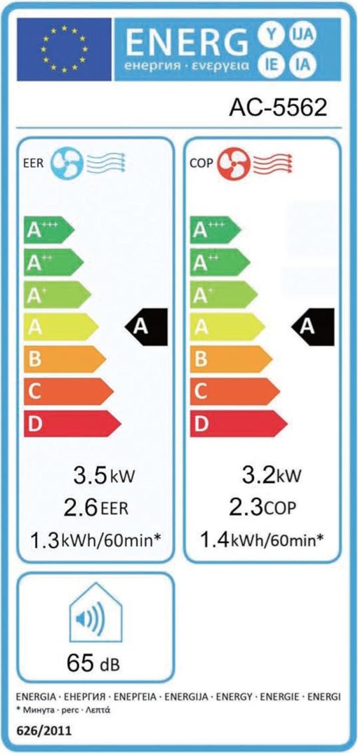 Climatiseur mobile Tristar AC-5560, 10 000 BTU et 2,9kw, fonctions refroidissement, déshumidification, ventilation et chauffage - Image 25