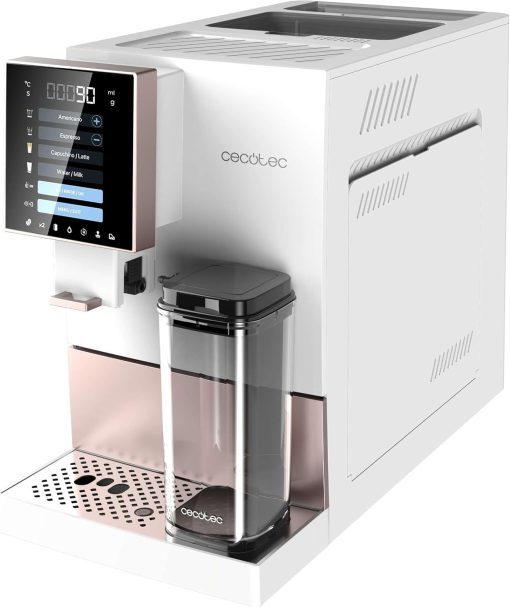 Cecotec Machine à Café Superautomatique Cremmaet Compactccino Black Rose, 19 bars, Réservoir à lait, Système Thermoblock, 5 niveaux de mouture, Réservoir à café 150g - Image 6
