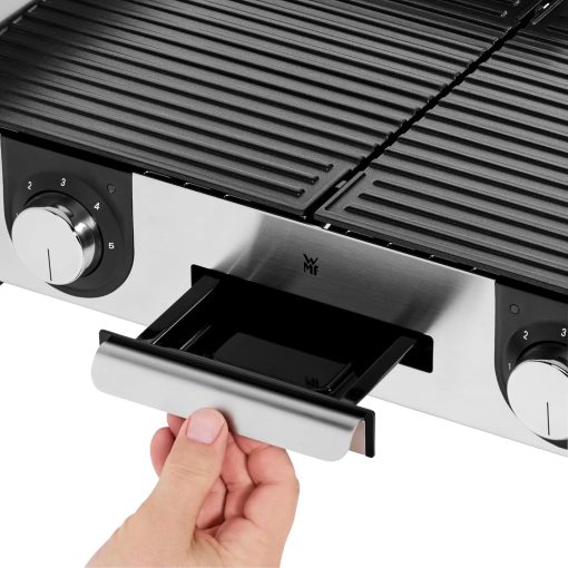 WMF Master-Grill électrique, 2400W, Grande surface 28x50cm, Revêtement antiadhésif, Plaques amovibles compatibles lave-vaisselle, Inox 18/10 Cromargan, Lono 0415280011 - Image 5