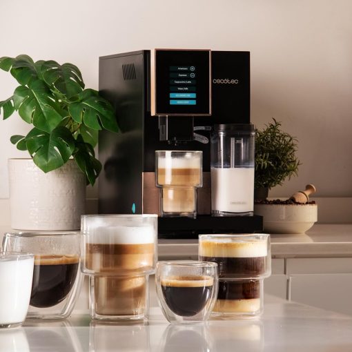 Cecotec Machine à Café Superautomatique Cremmaet Compactccino Black Rose, 19 bars, Réservoir à lait, Système Thermoblock, 5 niveaux de mouture, Réservoir à café 150g - Image 14