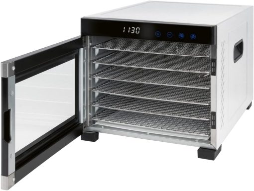 ProfiCook PC-DR 1218 Déshydrateur automatique en acier inoxydable, grand espace intérieur pour une utilisation jusqu'à 6 étages, bo?tier en acier inoxydable, thermostat numérique inclus - Image 6