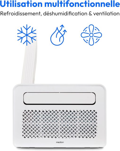 MEDION Smart Climatiseur Split P502 (5000 BTU, 3-en-1, Refroidir, Déshumidification, Ventilation, pour caravane, camping-car, kit de joint de fenêtre, mode sommeil, contr?le Wifi, écran, MD 37735) - Image 5