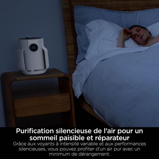 Shark NeverChange jusqu'à 5 ans Purificateur d'air MAX intérieur, Couvre 130m2, Filtre HEPA 5 ans, Capture 99,97% allergènes, Mode automatique, Silencieux, LED, Blanc HP300EU - Image 18