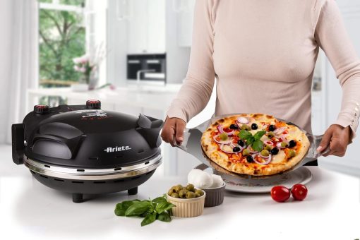Ariete Pizza Oven 918, Pizza 4 Minutes, 5 Cooking Levels, Refractory Plate for Heating, Wooden Blades Included, Maximum Temperature 400°C, 1200W, White - Image 41