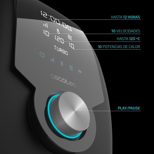 Cecotec Robot de Cuisine Mambo Black. 23 Fonctions, 10 Niveaux de Température, 1700W, 2,5 kg de Pate, Cruche de 3,3L, 10 Vitesses, Minuterie, Température Réglable de 37 °C à 120 °C - Image 74