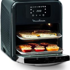 Moulinex Easy Fry air fryer, multicuiseur et four, 15 L, 9 programmes, friteuse sans huile, 3 niveaux de cuisson, compact, extra crisp, noir, AL556DF0