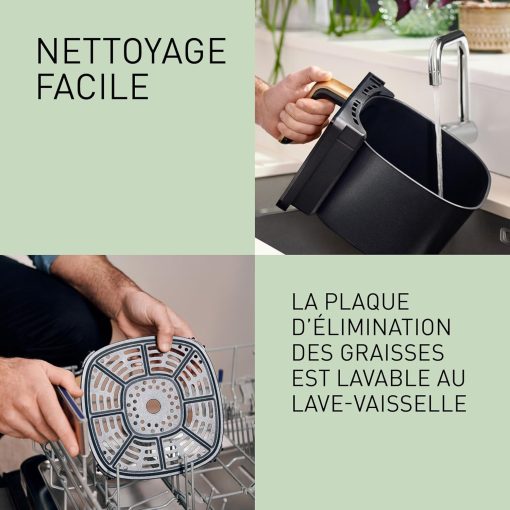 Panasonic NF-CC500SXE AirFryer Friteuse sans huile avec Hublot, 5L, 80-200°C, Minuterie Numérique et écran LCD, Vapeur Douce, 11 Préréglages, Nettoyage Facile, Gris Mat - Image 9