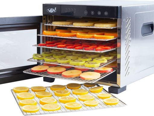 Vita5 Nobel Pro6 Food Dehydrator with 6 Stainless Steel Trays - Dehydrator with 24-Hour Timer and Temperature 35-75°C - Dehydrator for Meat, Fruit, Mushrooms - 650W Food Dehydrator - Image 3