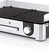 WMF Master-Grill électrique, 2400W, Grande surface 28x50cm, Revêtement antiadhésif, Plaques amovibles compatibles lave-vaisselle, Inox 18/10 Cromargan, Lono 0415280011