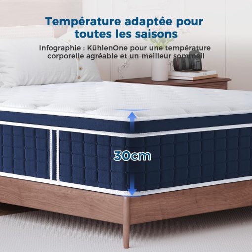 Inofia Ace Hybrid Firm Mattress 140 x 200 cm H4 Firm Mattress with Breathable Memory Foam and Independent Bagged Springs, 7 Ergonomic Zones, Extra Comfort for Adults and Children - Image 10