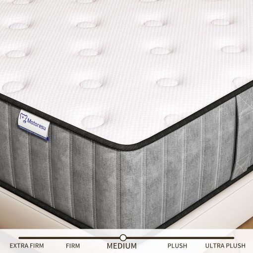 Matoresu Double Mattress 160 x 190 cm Memory Foam Height 25 cm Medium Rigid H3 Ergonomic 7 Zone Cold Foam Comfortable Breathable Fabric Cover - Image 22