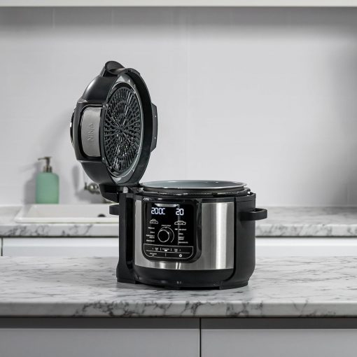 Ninja Foodi MINI 6-en-1 4.7L Multicuiseur, Autocuiseur Multifonction, Friteuse, 6 fonctions de cuisson dont Cuisson lente et Vapeur, 1460W, Gris/Noir OP100EU - Image 13
